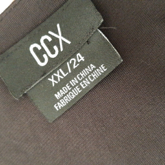 CCX City Chic XXL/24 Red Black Plaid Pleated Buckle Strap V-Neck Dress - Picture 4 of 14